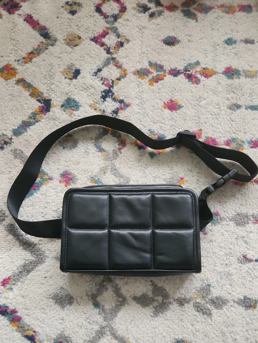 Amanda Uprichard Black Quilted Crossbody Bag